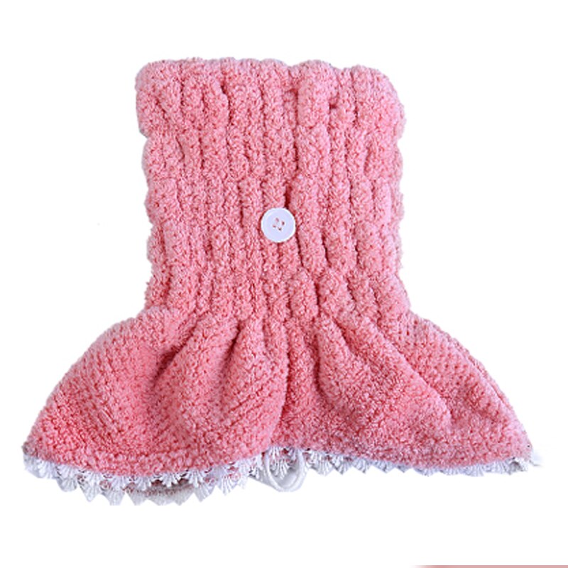 Haar Handdoek Microfiber Handdoek Strand Voor Badkamer Badstof Haar Wrap Sneldrogende Douche Cap Wraphat Thuis Textiel Effen Snel: Pink