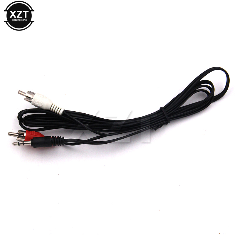 3.5mm jack  til 2 rca-lydkabler stereo 3.5 mm hann  til 2 rca-hann koaksial aux-kabel til tv-lyd bærbar pc  mp3 høyttalere 1.2m