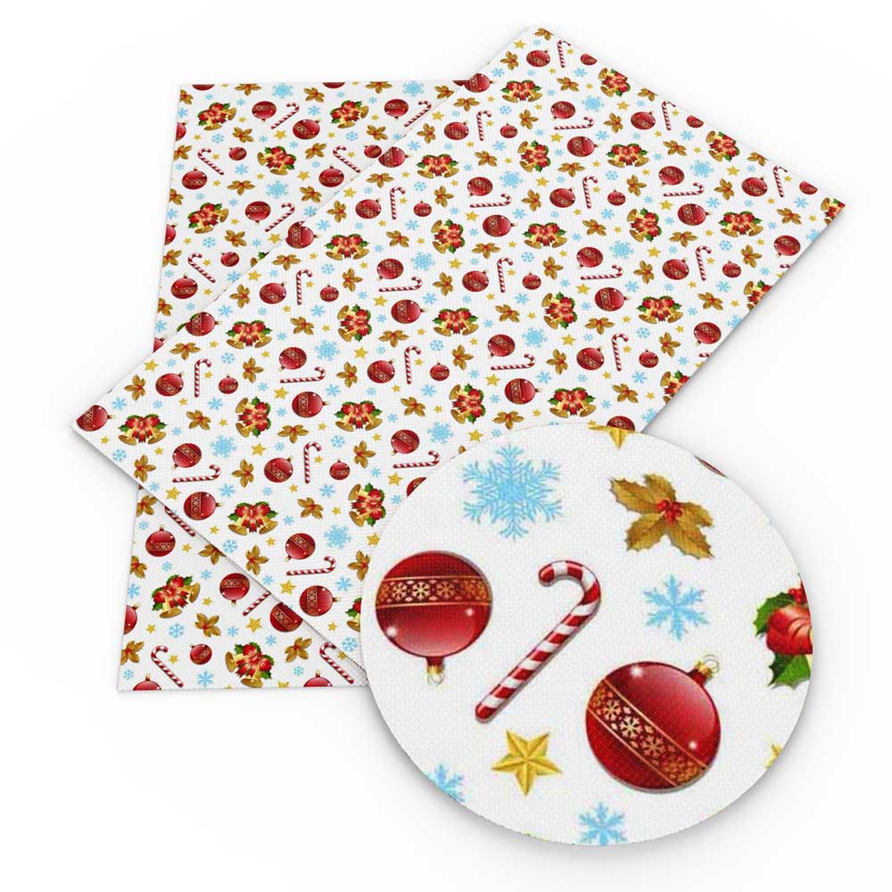 30*140cm noël imprimé Faux cuir tissu feuille similicuir vêtements tapisserie d'ameublement bricolage boucles d'oreilles cheveux arcs, 1Yc11687: 1073384004