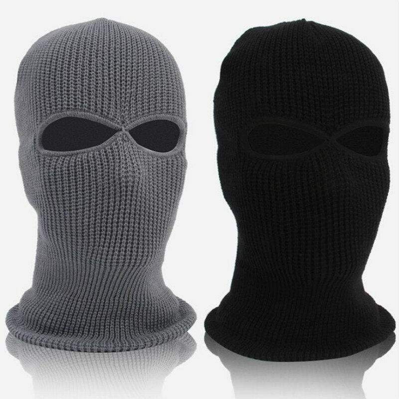 Vinter balaclava 2/3 skrog helmaske lokk strikking motorsykkel ansiktsskjerm utendørs ridning ski fjellklatring hodetrekk