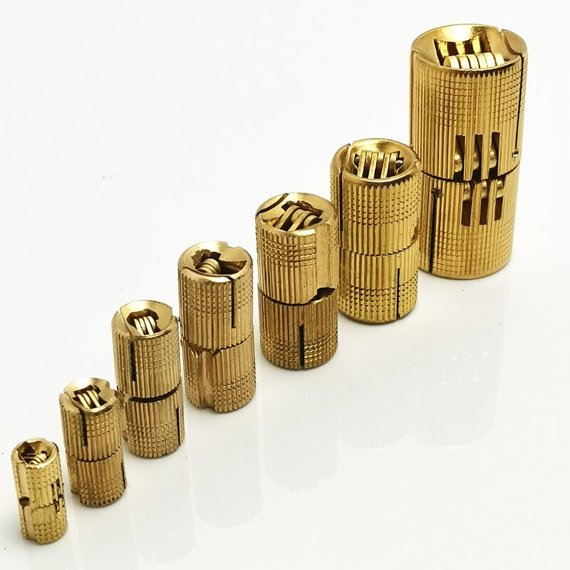 1pc Pure Copper Brass Furniture Hinges 8-24mm Cylindrical Hidden Cabinet Concealed Invisible Door Hinges For Hardware Box