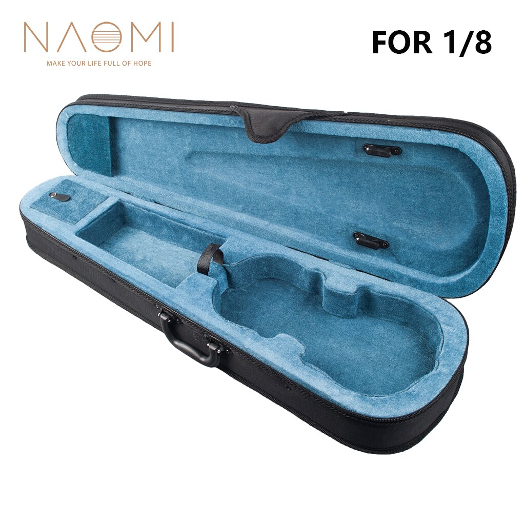 Funda de lona dura para violín, accesorio de suspensión Triangular ligera, 1/8, 1/4, 1/2, 3/4, 4/4: size 1 8