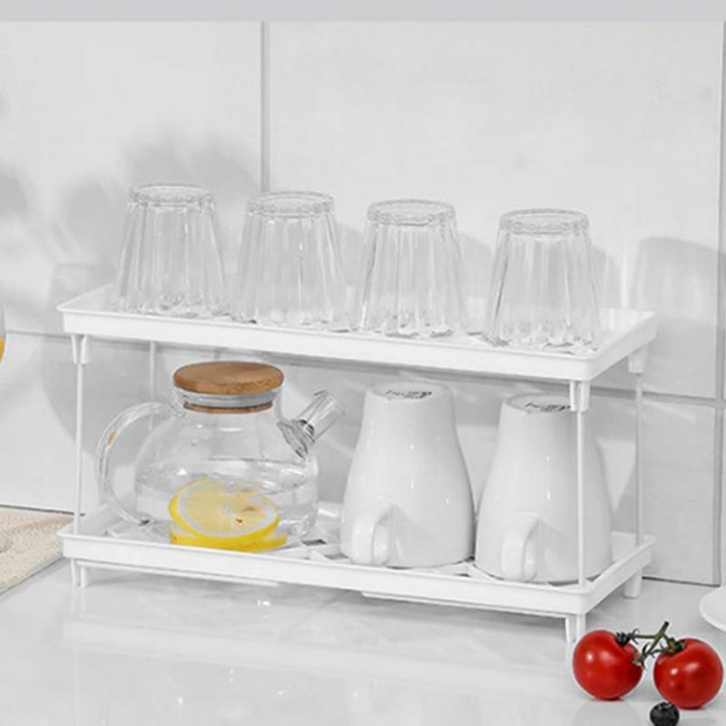 Organizador de cocina de Material ABS, soporte con ranuras para cocina, estante de almacenamiento, soportes para armarios, ahorro de espacio, estante para almacenamiento plegable,