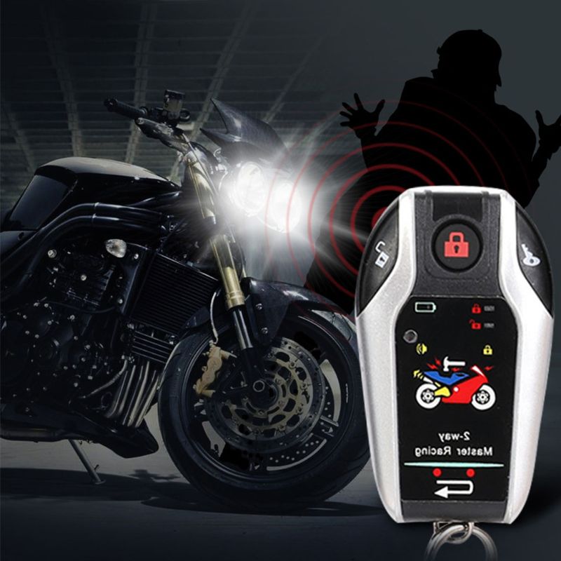 Motorcykel tovejs alarm motorcykel  dc 12v tyverisikringssystem start alarmer universelle fjernalarmalarmer  c45
