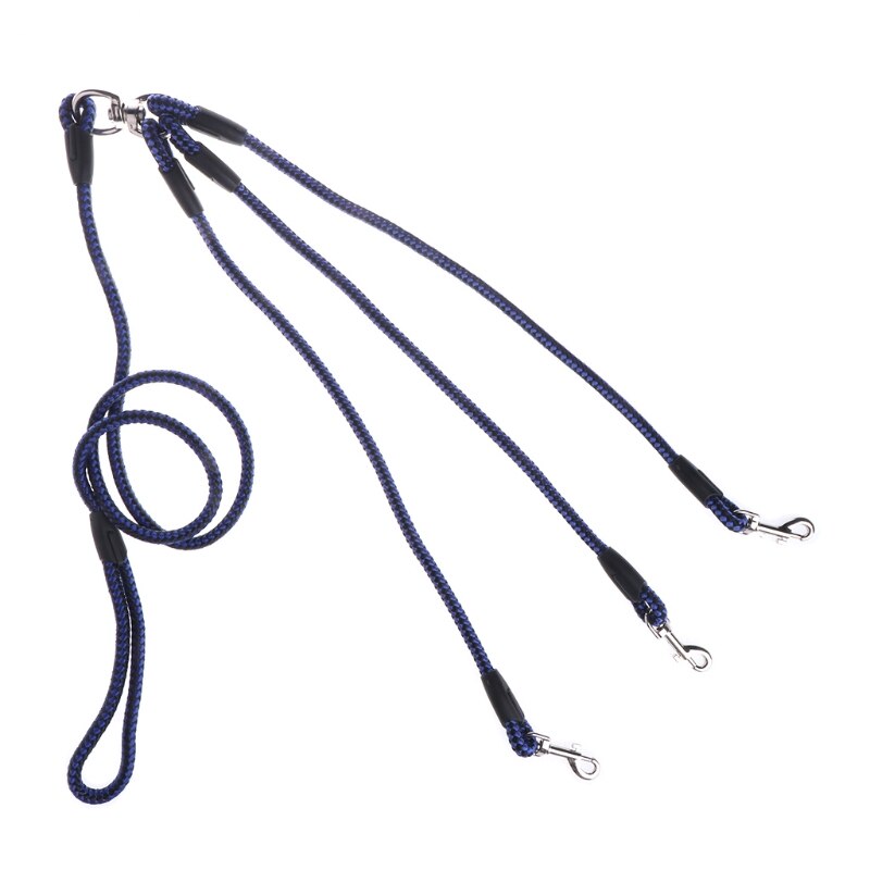 Triple Honden Leash Coupler Lood Met Nylon Zachte Handgreep Voor Wandelen 3 Honden Buiten