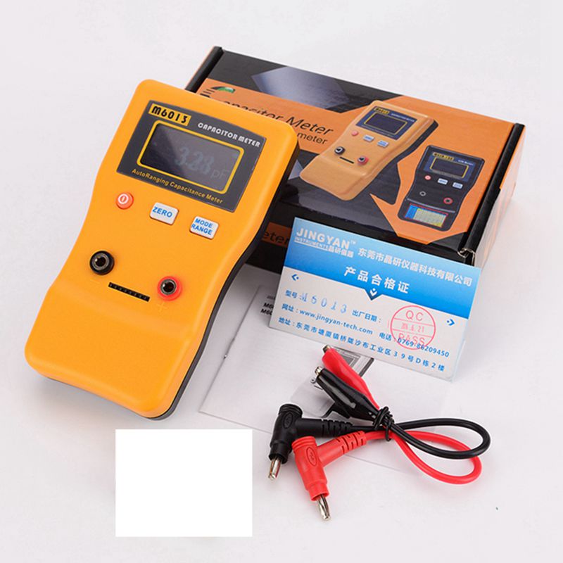 Testeur de condensateur électronique numérique avec sonde de Test de paire, mesureur de capacité à intervalle automatique 0,01 pf à 470000uF