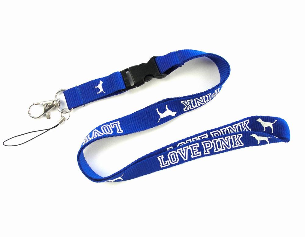 10pcs/lot 1.5cm*105cm Cellphone lanyard Straps Clothing Keys Chain ID cards Holder Detachable Buckle VS Love PINK Lanyards: 5