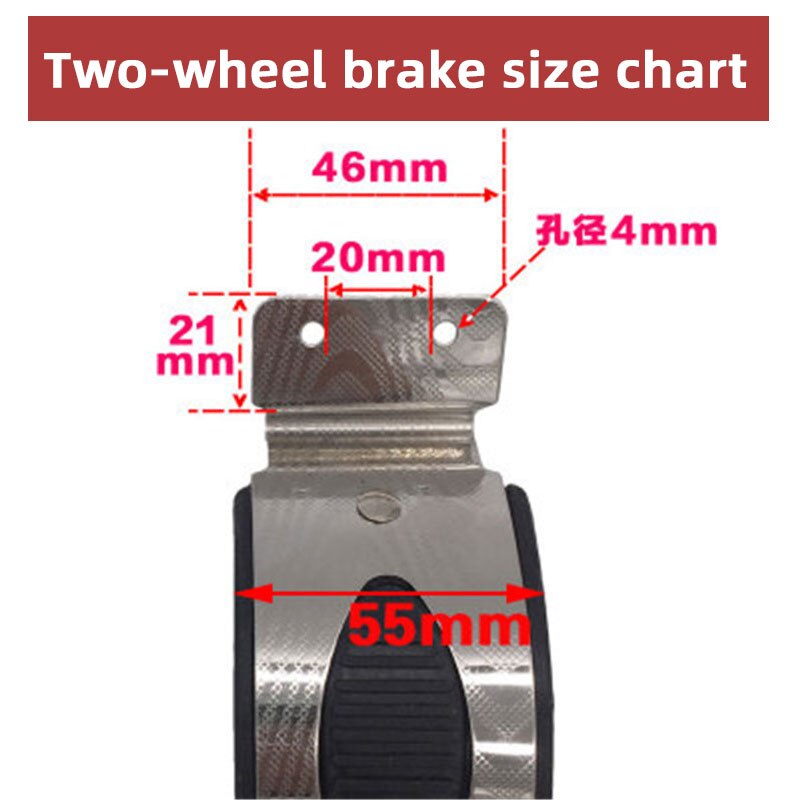 Almofadas de freio scooter para crianças, freio de roda traseira, skid, roda traseira, acessórios, 3 ou 4 rodas