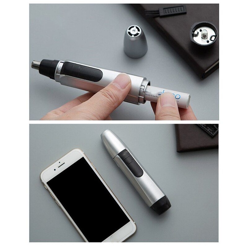 AD-Rechargeable Electric Washable Nose Ear Hair Trimmer & Shaver Clipper