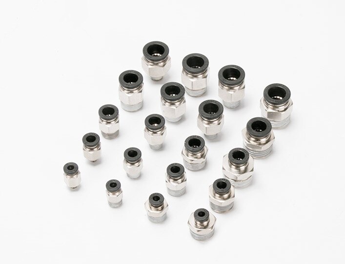 M5 BSPT Male Thread to 4mm 6mmHole Tube Air Pneumatic Straight Quick Connector Fittings