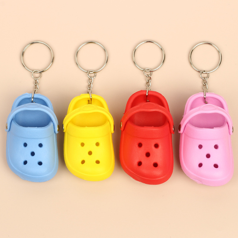 3D Silikon Slipper Sandale Schlüsselanhänger EVA Mini See Hausschuhe Schlüsselanhänger für Frauen Männer DIY Rucksack Dekoration