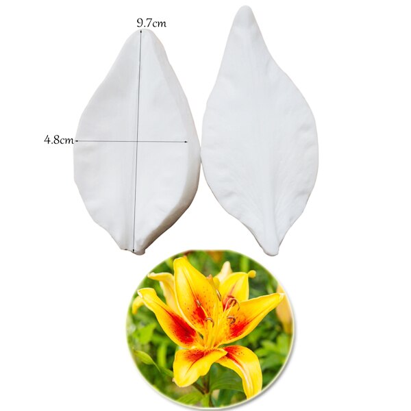 Liljeblade vener silikoneform vand papirkage fondant sukker ler blomsterkage dekorationsforme gør det selv  cs372: Chokolade