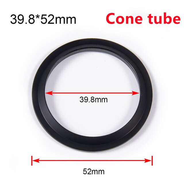 Fiets Vork Rechte Taps Toelopende Stuurbuis Kroon Ring Vork Balhoofdbuis Adapter Reducer Aluminium Fietsen Headset Ring Pakking: Cone tube