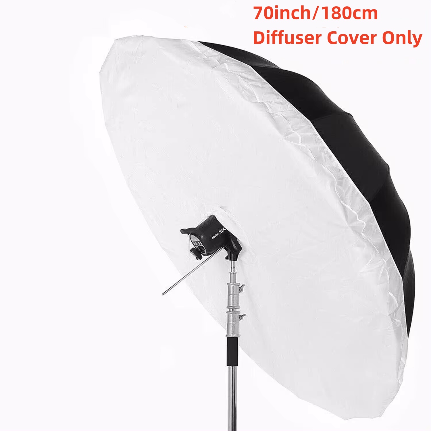 Difusor de luz Softbox de 70 pulgadas y 180cm, cubierta de tela de tela difusora blanca Para fotografía de estudio, paraguas Para (solo cubierta de difusor)