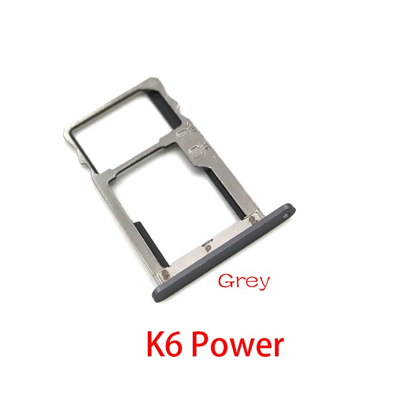 Für Lenovo ZUK Z2/K5 Hinweis/K6 Power Micro Nano SIM Karte Halter Tray Slot Halter Adapter Buchse: K6 Power gray