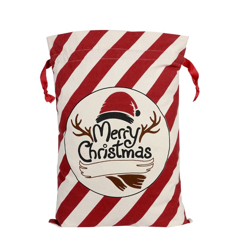 Bolsas de calcetín navideñas grandes, saco de de Papá Noel de Hessian, bolsa de decoración, de caramelo, bolsa con cordón de almacenamiento, 11 estilos: E