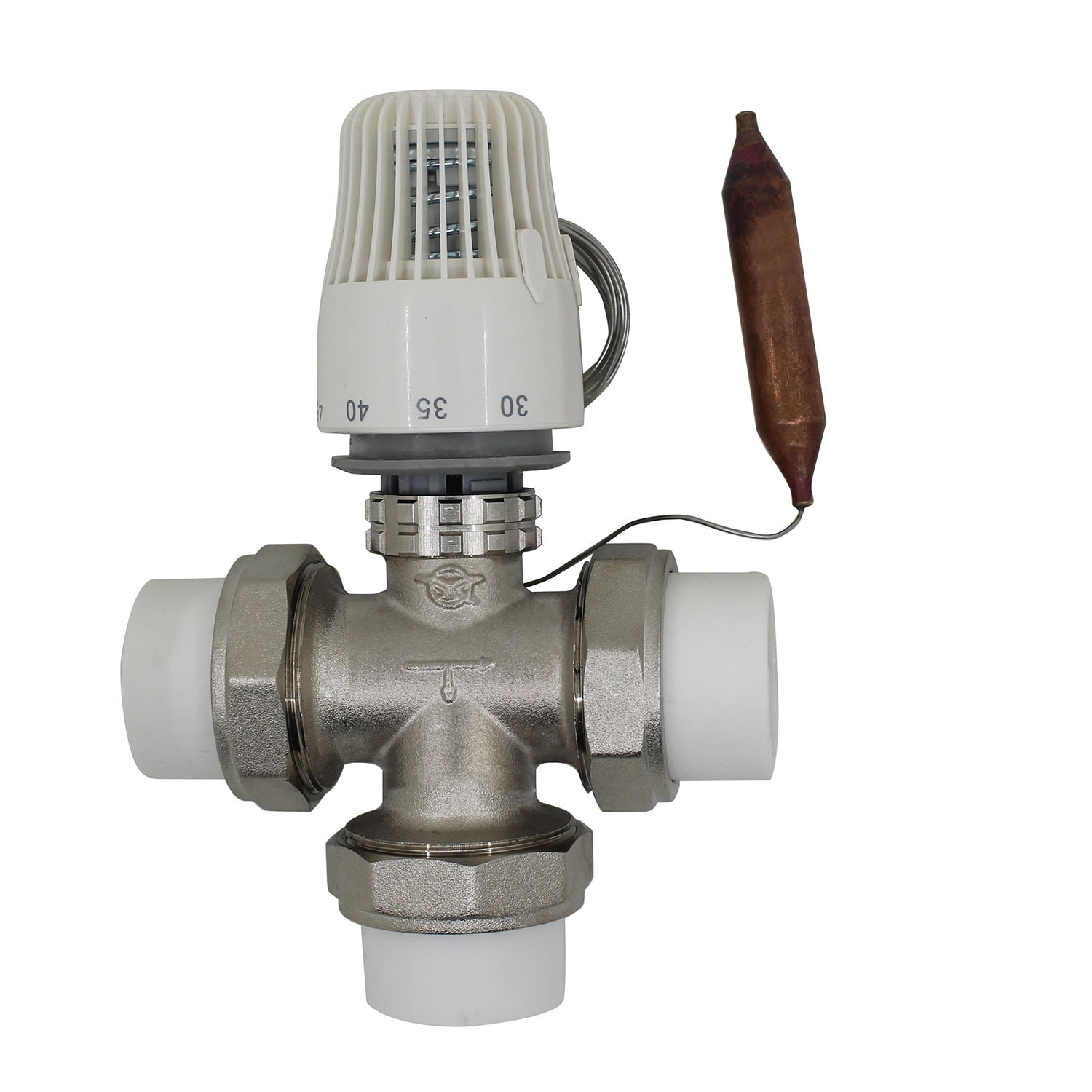 Energiebesparing 30-70 graden controle vloerverwarming thermostaatkraan M30 * 1.5 afstandsbediening 3 manier valve PPR