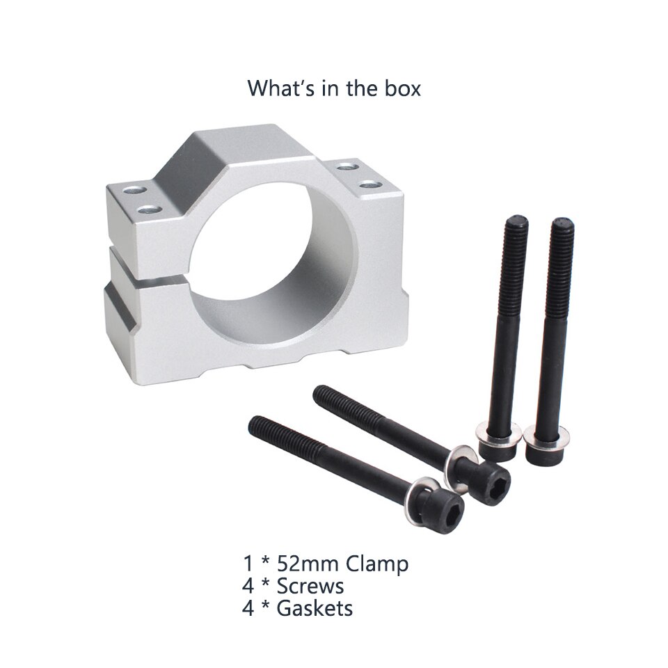 52mm Aluminum CNC Spindle Motor Bracket Clamp CNC Router Motor Holder with 4pcs Screws for Engraver Milling Machine: Default Title