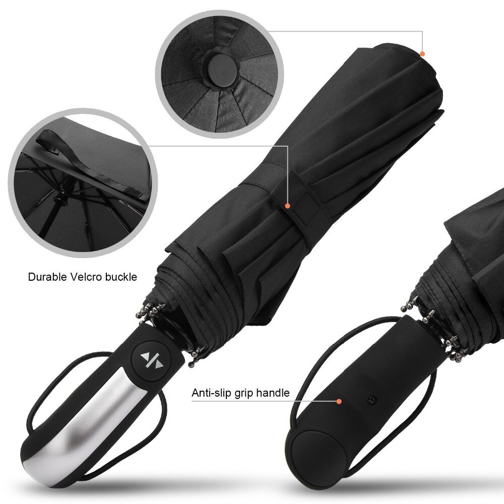Xiaomi-paraguas plegable automático para mujer, sombrilla resistente a la lluvia y al viento, con recubrimiento negro, Unisex, 2022