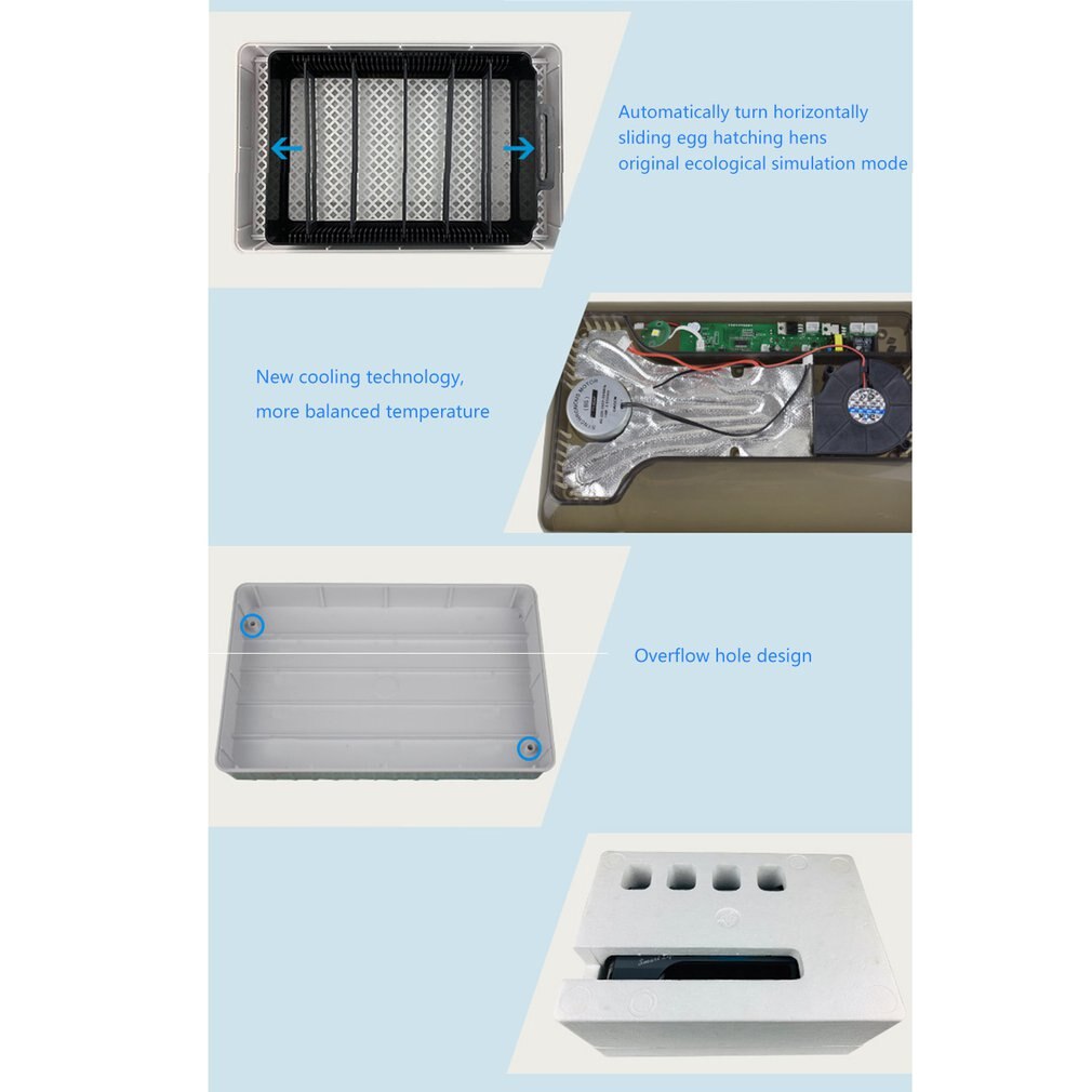 1 PC Automatic Incubator Machine 12 Egg Incubator Chicken Duck Goose Bird Hatcher with LED Lighting Brooder Machine