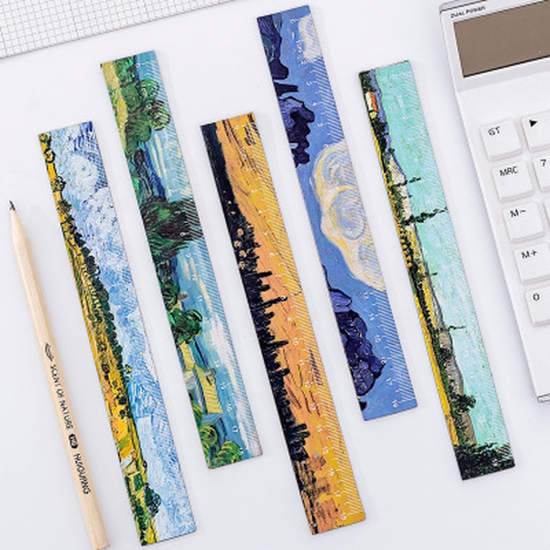 Painting Ruler Stationery Magnetic Cute Ruler Student Set of Drafting Rules Stationery Rules Kawaii School Supplies