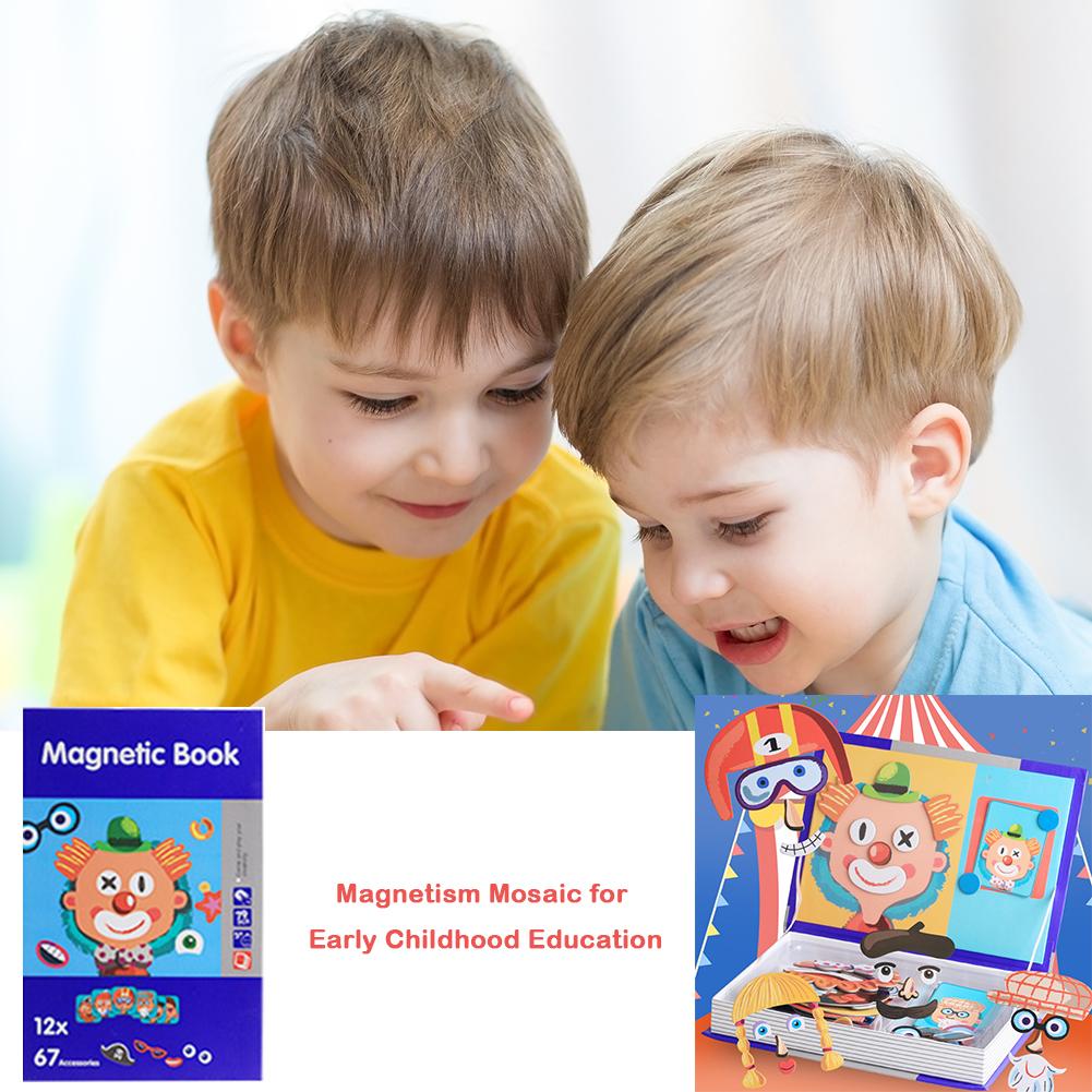 Creatieve Intelligentie Ontwikkeling Magnetische Puzzel Verbeteren Cognitieve Vermogen Leuke Cartoon Puzzel Kinderen Speelgoed 26.5x19x4cm