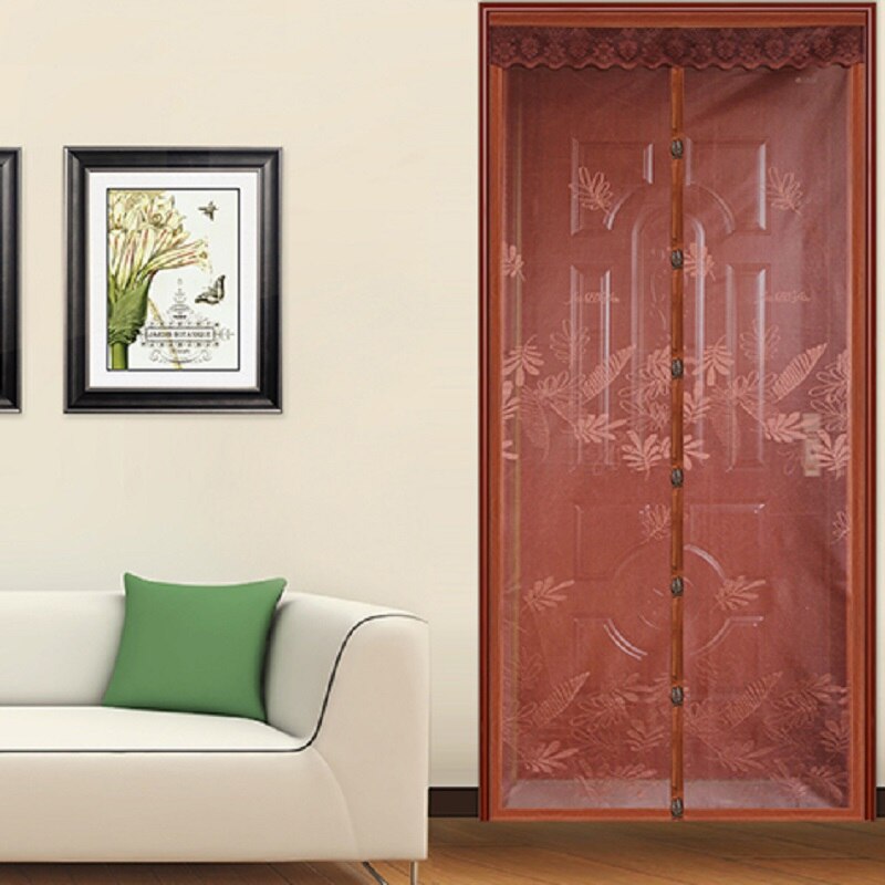 Hoogwaardige Stof Zomer Anti-muggen Magnetische Zachte Hordeur Gordijn Insect Mesh Fly Bug Beschermen Encryptie 100x210 CM Coffe: COFFEE / 100x210cm