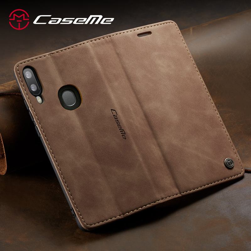 Magnetic Flip Case For Samsung Galaxy A40 A 40 Cover Case Leather Wallet Card Holder Bookcase Retro Plain Shell