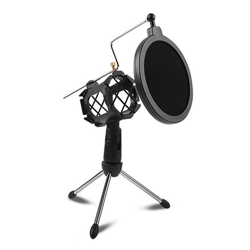 Bluetooth Wireless Microphone Speaker Handheld Microphone Karaoke Mic Music Player Singing Recorder KTV Microphone: Microphone Stand