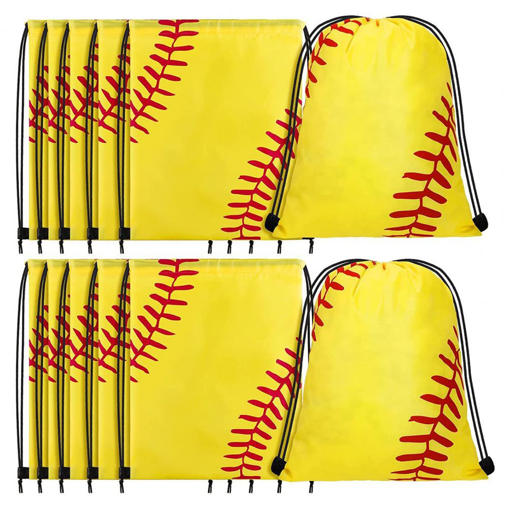 Softball Baseball Drawstring Backpack Outdoor Fitness Waterproof Backpack Bag Baseball Large Capacity Drawstring Bag Backpack