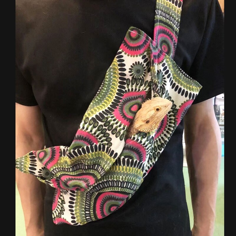 Écharpe de reptiles pour Dragons barbus, lézards Geckos et petits animaux domestiques, transport de reptiles sûr et doux et réglable