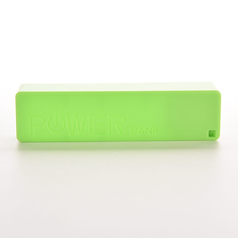 1PC Plastic Power Bank Box 18650 5V 1A External Battery Pack Charger Case for Mobile Phone Tablets Backup Power 6 Colors: Green