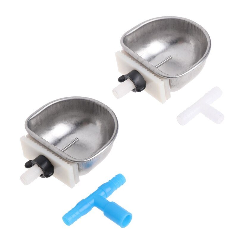Konijn Automatische Drinker Water Feeder Fix Kom Roestvrij Staal T Joint Apparatuur
