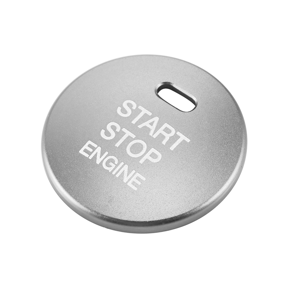 Bilinredning motor start stopp tändning nyckelring lock passar för mazda 3 bm bn 6 gj1 gl cx -4 cx4 bil dekor tillbehör: Silver-