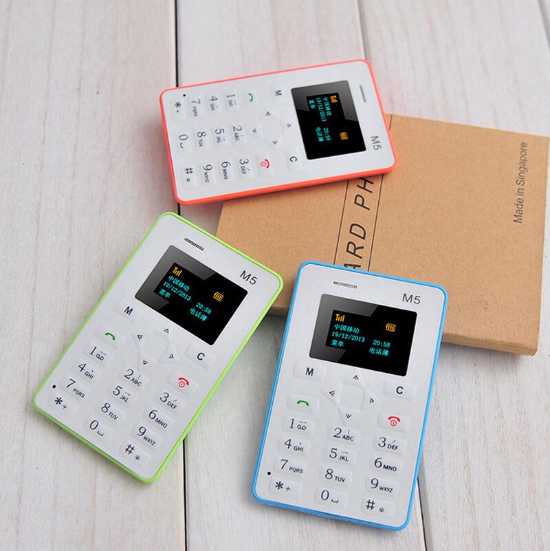 M5 Unlocked Small Bar Mini Mobile Phone For Children Women Kids Girls Lady Cute Vibration Ultrathin Card Cell Phone P220