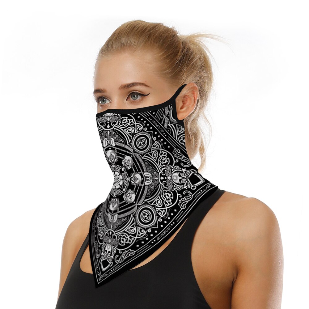 Foulard triangle à la , imprimé numérique, totem, sport de plein air, masque, protection solaire multifonctionnelle, foulard magique