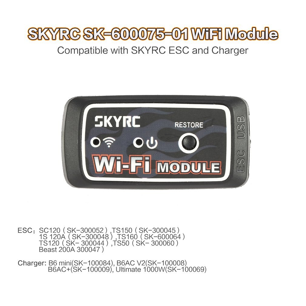 ! Module WiFi SKYRC SK-600075-01 Compatible avec l'esc d'origine et le chargeur Imax B6 Mini B6AC V2 pour les pièces de rechange RC modèle RC