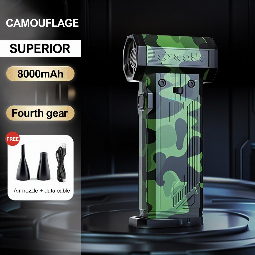 Turbo Jet Blower 210000RPM Powerful Air Blower Brushless Motor 350g Thrust Turbo Fan 8000mAh Souffleur Air Puissant Car Blower: Brown