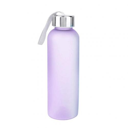 600Ml Outdoor Sport Travel Camping Fles Draagbare Transparante Fles Vruchtensap Waterkoker Fietsen Reizen Drink Water Bottle Cup: Paars