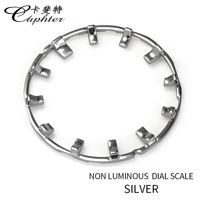 Självlysande urtavla supporter klocka lume urtavla skalring för  ga2100 ga 2100 2110 ga-2100 klocka modifierade tillbehör casioak mod: Silver-