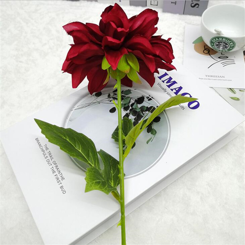 Gerbera de tallo único de seda Artificial, 11 piezas, para decoración de pared de en casa, 24 pulgadas