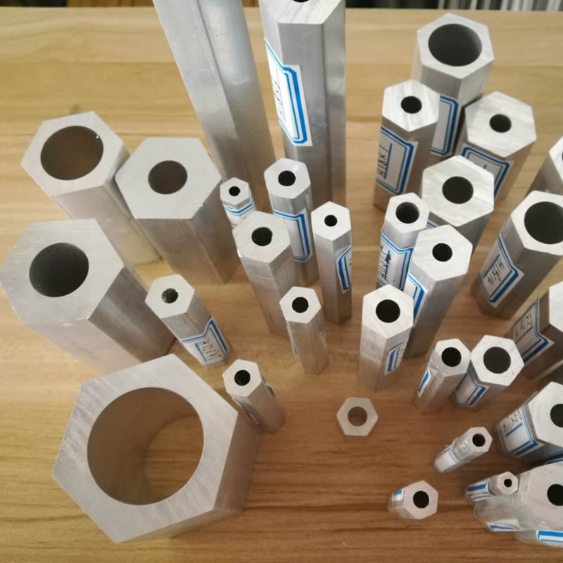 6061 Hexagonal hollow aluminum rod, Outer hexagon inner circle,Hexagonal aluminum tube pipe