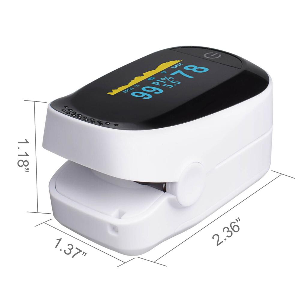 Monitor de oxígeno en sangre con oxímetro de pulso, equipo eléctrico de la máquina de prueba de oxígeno en sangre bpm: Blanco