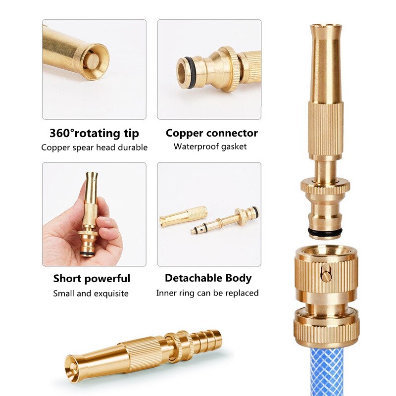 Home Spray Nozzle Spray Sprinkler High Pressure Direct Spray Garden Hose Adjustable Sprinkler Garden Hose Sprinkler System Tools