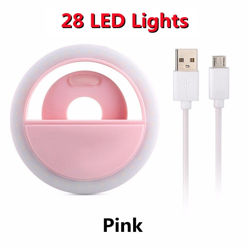 LED Ring Flash Universal Selfie Light LED portatili per telefoni cellulari lampada per Selfie anello luminoso Clip per iPhone 13 X XR Samsung