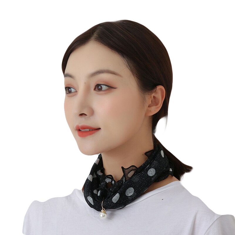 Bufandas de encaje de perlas variedad de bufandas, bufandas para el cuello para mujer, pañuelos para el pelo con impreso, pañuelo para la cabeza, bufandas para el cabello para niña