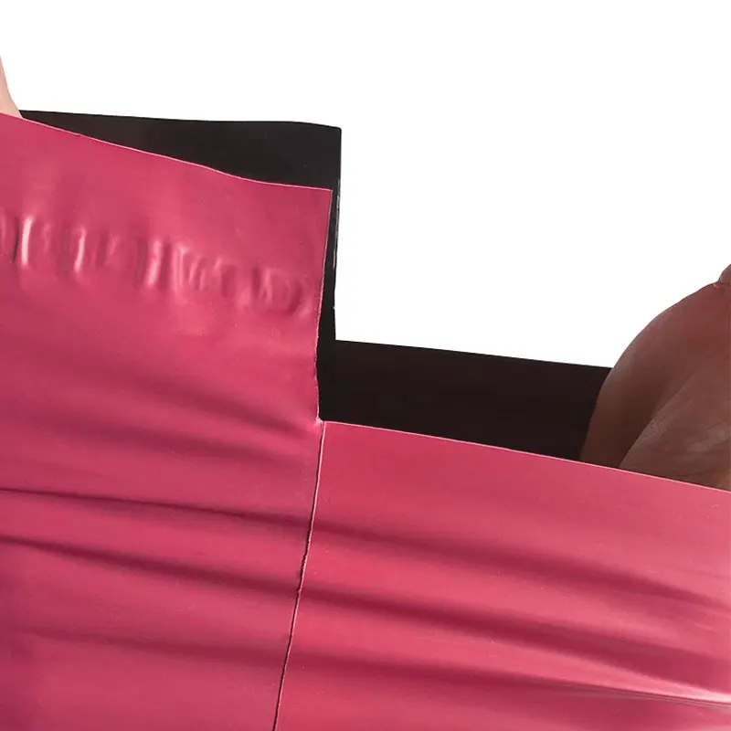 50Pcs Biodegradable Brown Red Express Packing Bag Thicken Logistics Waterproof Clothing Mailing Postal Bags Courier Pouch