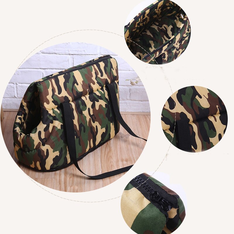 Camouflage Hond Draagtassen Voor Kleine Honden Katten Outdoor Reizen Huisdier Handtas Rugzak Draagbare Puppy Sling Bag Hond Producten