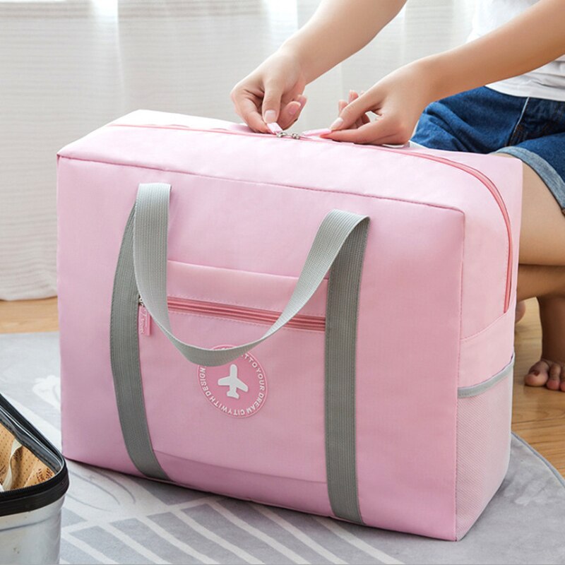 Vrouwen Trolley Case Boardingtas Grote Capaciteit Opvouwbare Reistas Organisator Kleding Opbergtas Buitenland Bagage Sorteren Zak