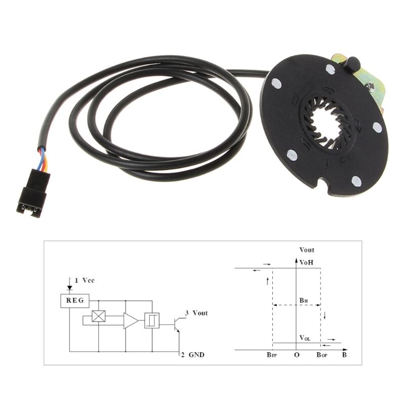 Pulse Vehicle Power Assist Sensor E-Bike Lithium Battery Electric Bicycle Booster Standard 5 Magnetic 90cm Line Length
